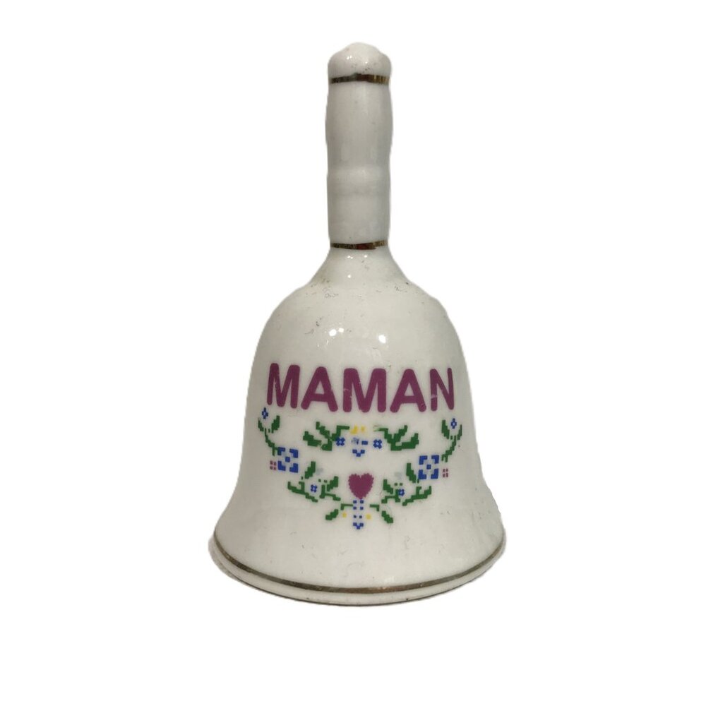 Vintage Hand Bell French Porcelain